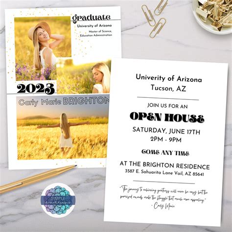 College Graduation Announcement – Simple Desert Designs