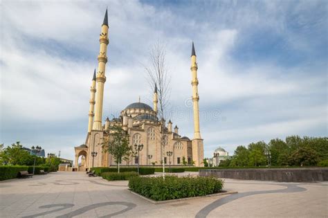 Akhmad Kadyrov Mosque stock photo. Image of urban, centre - 301936618