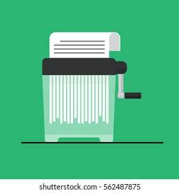 Manual Paper Shredder Machine Stock Vector (Royalty Free) 562487875 ...