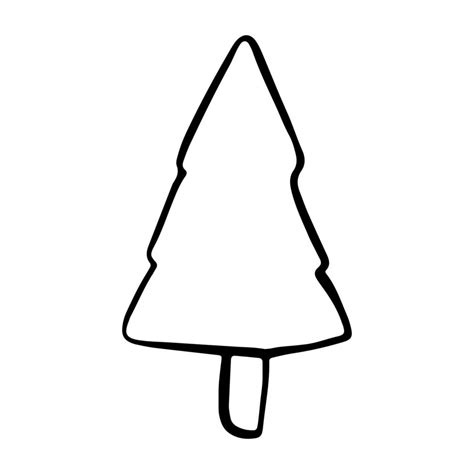 Vector Christmas tree outline icon. 12901569 Vector Art at Vecteezy