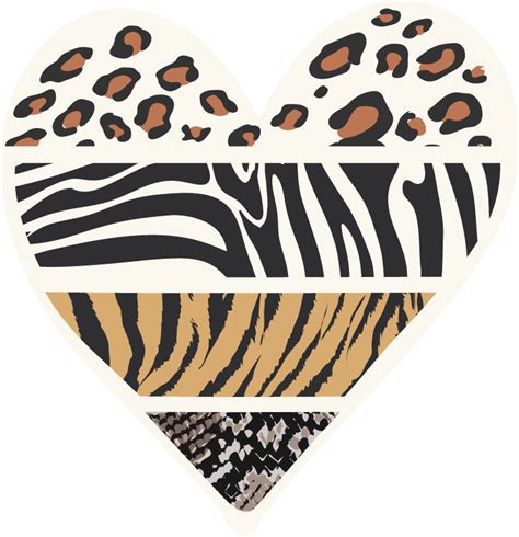 Leopard Print Heart Png Free Png Image