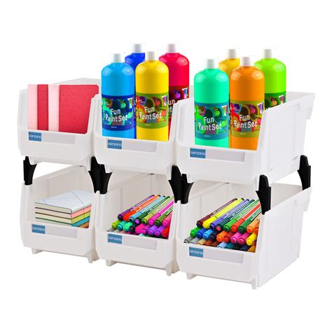 Stackable storage bins Wall Mounted Hanging Bins Parts Storage ...