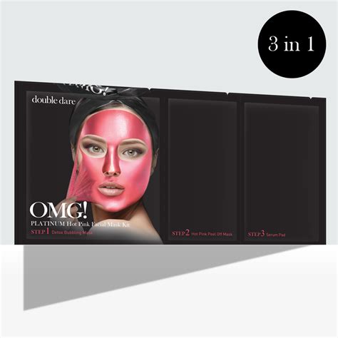 Double Dare Omg Platinum Hot Pink Facial Mask Kit Fashion Nova