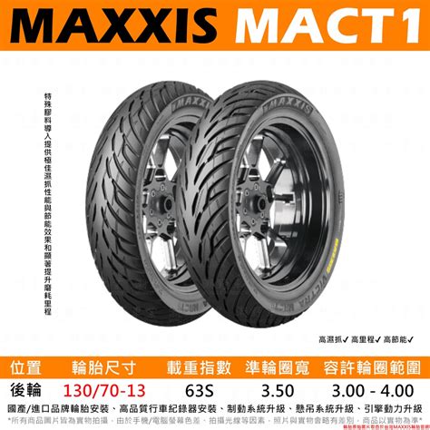 台中潮野車業 完工價 MAXXIS MA CT1 130 70 13 MMBCU DRG KRV FORCE SMAX 蝦皮購物