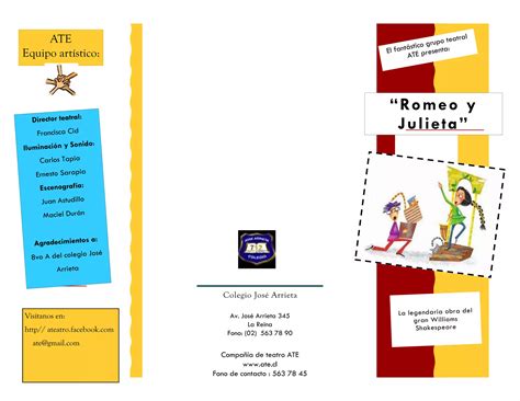 Folleto Obra De Teatro Ppt