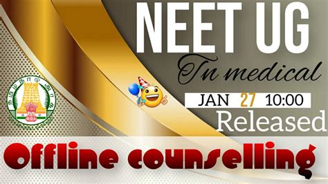 Neet Ug Counselling Tn Medical Selection Mbbs Bds Offline