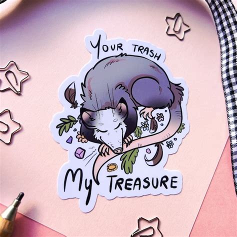 Furry Possum Sticker Etsy Uk