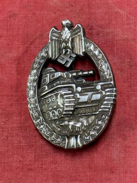 Ww2 German Panzer Tank Badge With Maker Marks Auction