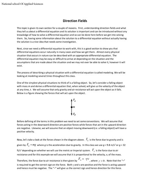 Solution Direction Fields Notes And Solved Examples Studypool