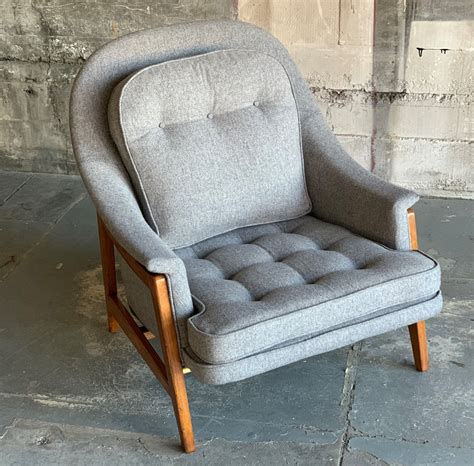 Edward Wormley For Dunbar Pendleton Wool Lounge Chair Pdxoriginals