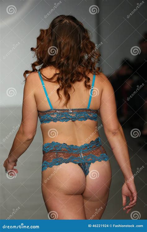 NEW YORK NY OCTOBER 25 A Model Walks Runway At Finale Runway Show During Lingerie Fashion