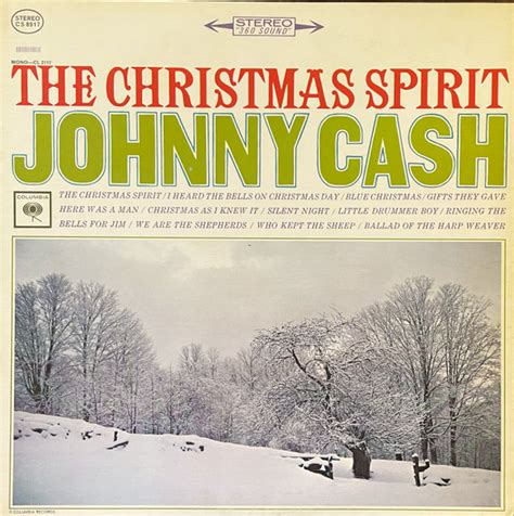 Johnny Cash The Christmas Spirit 1970 Santa Maria Pressing Vinyl