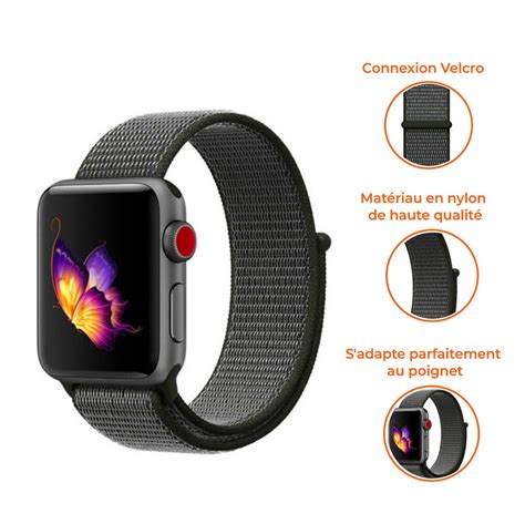 Bracelet Nylon Apple Watch Vert Braceletsmartwatch Fr