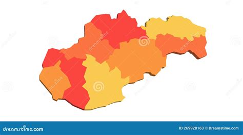 斯洛伐克行政区划政治地图 库存例证 插画 包括有 状态 国家（地区） 分开 亚特兰提斯 管理 269928163