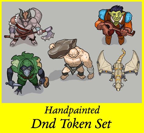 Dnd Tokens Pack Printable Tokens for Dungeons & Dragons Roll20 Dm Tools ...