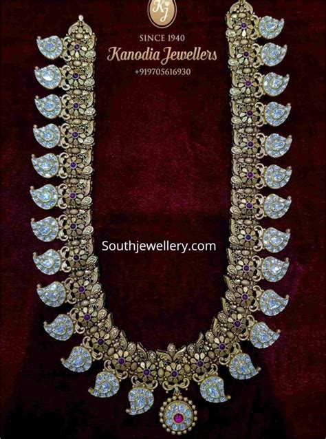 Uncut Diamond Mango Haram Indian Jewellery Designs