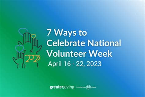 7 Ways To Celebrate National Volunteer Week