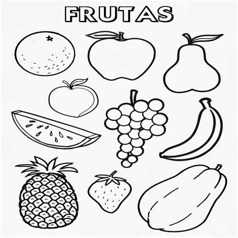 Dibujos De Frutas Para Colorear E Imprimir Frutas Para Colorear Verduras Dibujo Dibujos De