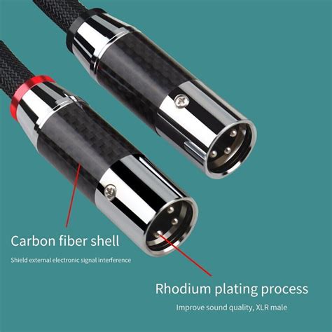 Pair 6n Pure Silver Hifi Xlr Cable Audio Microphone Cable Rhodium