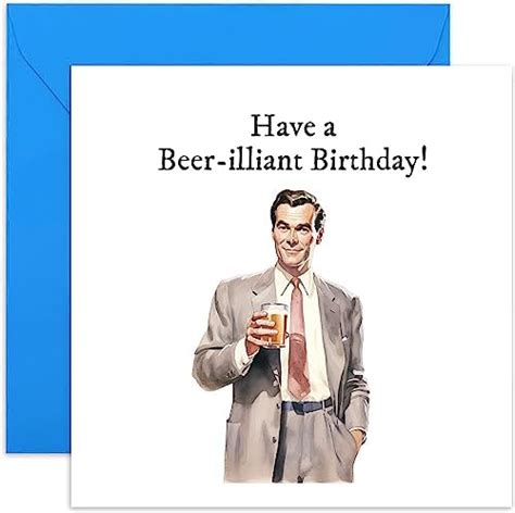 Old English Co Funny Beer Birthday Card For Men Beer Illiant Birthday Card For Men Cheers