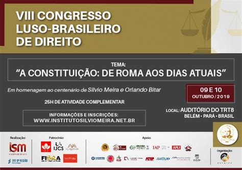 TRT8 sedia 8º Congresso Luso Brasileiro de Direito Portal do TRT da