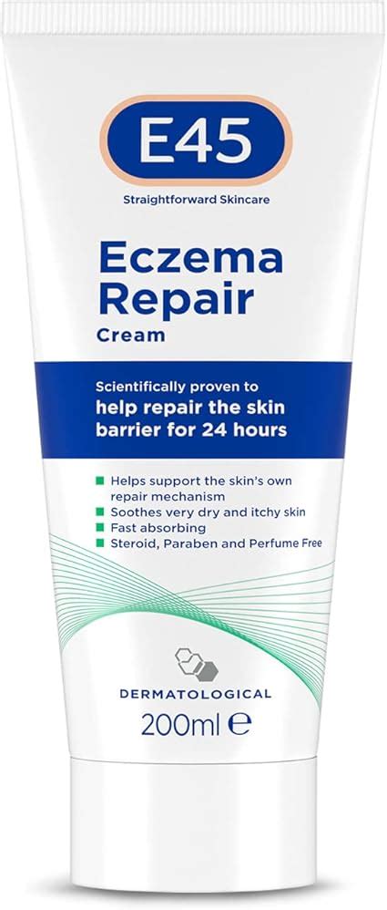 E45 Repair Cream 200 Ml To Treat Symptoms Of Eczema Soothe And Hydrate Very Dry And Itchy Skin