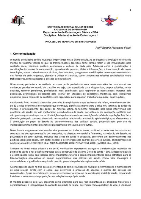 PDF Processo De Trabalho Em Enfermagem Texto PDF File3