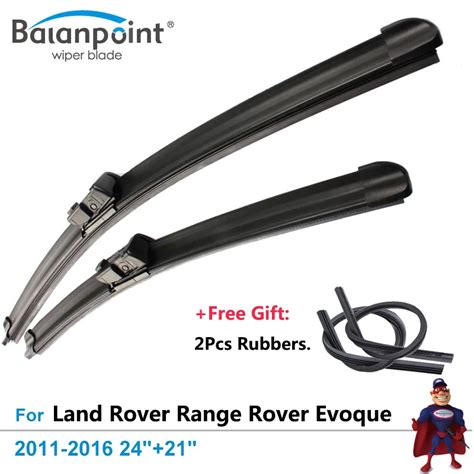 2Pcs Wiper Blades 2Pcs Free Rubbers For Land Rover Range Rover Evoque