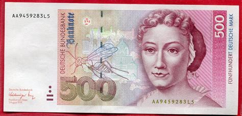 BRD Bundesrepublik Deutschland FRG Germany 500 DM 1991 Sybilla Merian