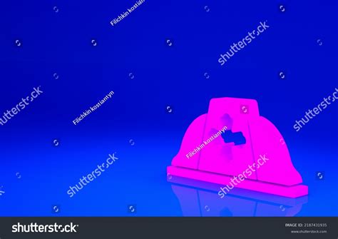 pink firefighter helmet fireman hat icon stock illustration
