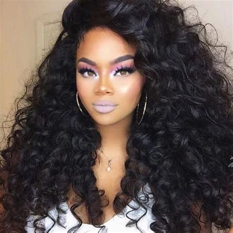 7a Thick Curly Brazilian Virgin Hair Front Lace Wigs Unprocessed Human