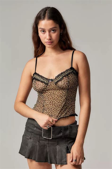 Uo Leopard Print Cami Urban Outfitters Uk