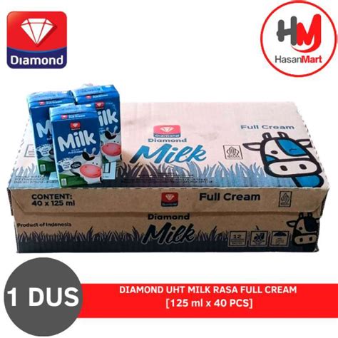 Jual DIAMOND UHT MILK RASA FULL CREAM 125 Ml 1 DUS 40 PCS Di