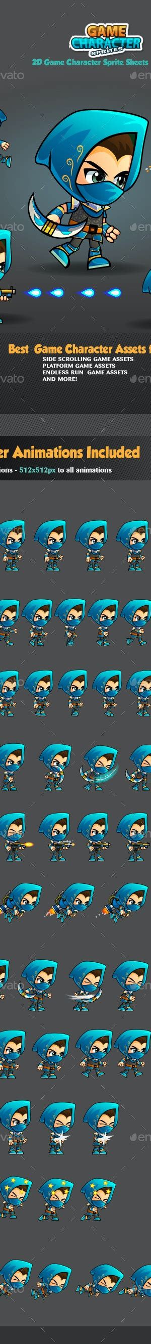 Assassin 2 Game Character Sprites 254 Game Assets Graphicriver