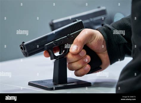 Visitor Holds A Glock Gun Model 44 Magnum During The Iwa