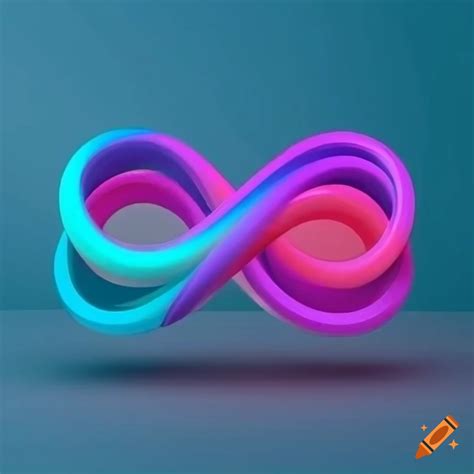 D Infinity Symbol On Blue Background On Craiyon