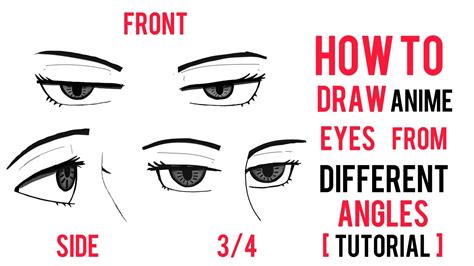 How To Draw Anime Eyes In Different Angles [ Tutorial ] Youtube