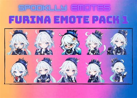 Furina Emotes For Twitch Discord Genshin Impact Streaming Discord