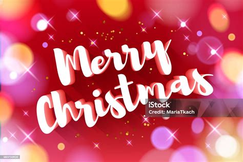 Merry Christmas Greeting Text Vector Illustration Stock Illustration