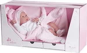 Arias Dolls Reborn Doll Pink With Blanket Multicoloured