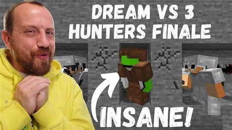 WATCHING Dream Vs 3 Hunters FINALE For The FIRST TIME Minecraft