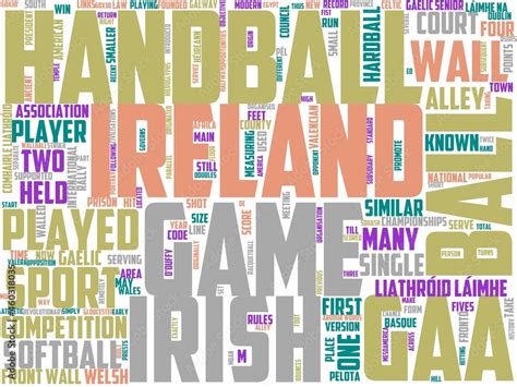 gaelic handball typography, wordart, wordcloud, sport,handball,ball ...