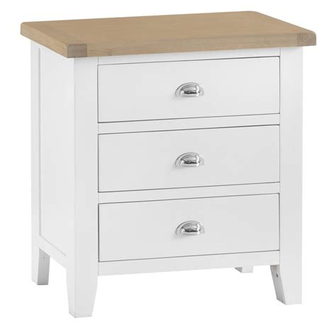 Tennyson White 3 Drawer Chest Furniture Sale From Readers Interiors Uk