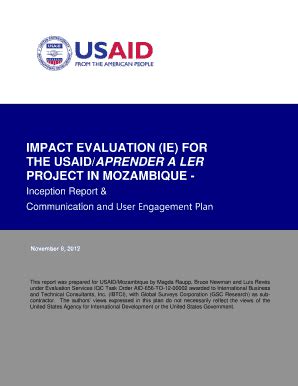 Fillable Online Pdf Usaid Communication And User Engagement Plan