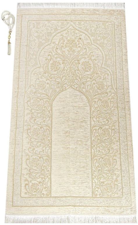 Etsy Muslim Prayer Rug Set With Beads Janamaz Tasbeeh Luxury Soft