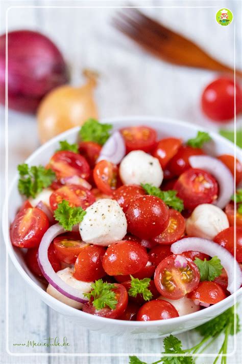 Schneller Tomatensalat Mit Mozzarella Meinestube Rezept Leckere