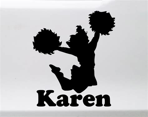 Cheerleader Vinyl Decal With Personalized Name Cheering Etsy