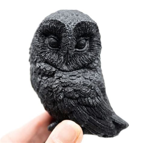 Shungite Statue Owl Pressed Zenvol Europe