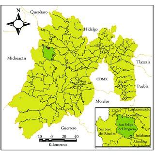 Localización del municipio de San Felipe del Progreso Estado de