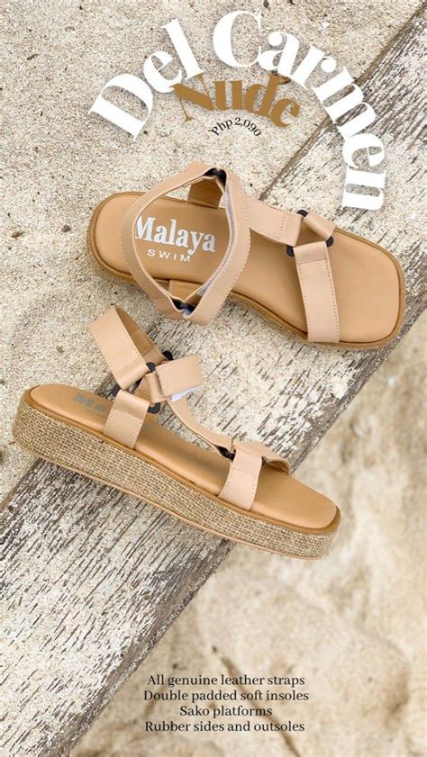 LIKE NEW Malaya Swim PH Nude Del Carmen Sako Sandals On Carousell